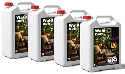 4x5 Liter Bioethanol Premium 100% fürAlkohol für Kamin (WALDGERUCH, 20L)