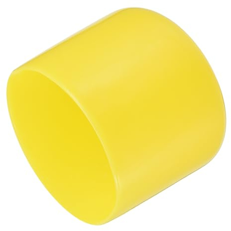 QUARKZMAN 4 Stück Gummi Endkappen 50mm ID Gummikappen, Rohrstopfen Rund Pfostenkappe Zaunpfosten Stuhlbeinkappen Fußkappen Verschlusskappe Gleiter für Tischbeine Möbelfüße, Gelb