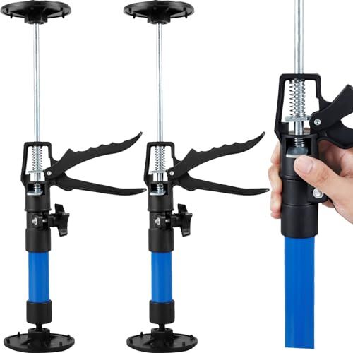 Lot de 2 tiges de support télescopiques réglables de 30 à 59 cm pour 3ème main - Capacité de 40 kg - Poteaux de support antidérapants pour cadre de porte - Petit accessoire Acro pour armoire, cloison
