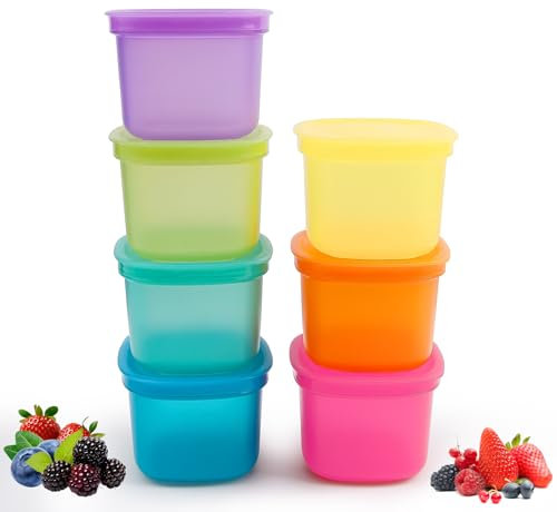 ANJUKE 7pcs 500ml/16oz Food Storage Containers with Lids - Reusable, Leakproof Storage Container Set, BPA-Free Deli Containers, Dishwasher & Microwave Safe