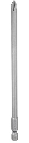 QUARKZMAN Embout De Tournevis Cruciforme #2 Ph2 6 Long Acier S2 | Embout Visseuse long, 1/4 Hex Shank, Acier S2, 6 (150 mm) Magnétique pour Visseuse Électrique 6 mm de Diamètre