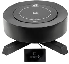 APS 12250 induktionsstation Bonfire, 2 delar Set, induktionskokplatta, metallstativ med ekträ, Ø 46,5 cm, höjd 16 cm, kokplatta Ø 24 cm, 900 watt