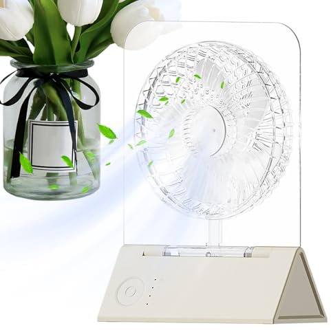 Ventilador de viajes personales, Fan personal plegable | Ventilador personal de la pared magnética - Circulador de aire recargable con cuatro velocidades ajustables para el dormitorio en el hogar Camp
