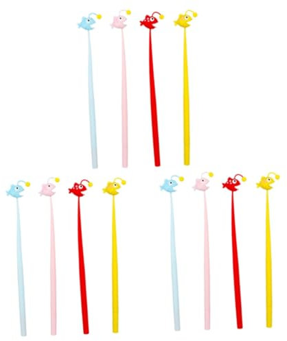 Operitacx 3 Sätze Kreativer Laternenfisch-gelstift Büromaterial Office Supplies Schreibwaren Zeichentusche Tintenstift Zeichnung Schreibstifte Für Das Büro Kawaii-stift Kieselgel 4 Stück * 3