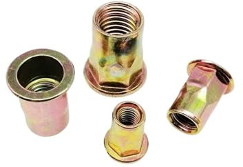 Tuercas remachables de cabeza plana hexagonal de acero al carbono (5/10/20 unidades)(Semi hex head,5pcs M12)