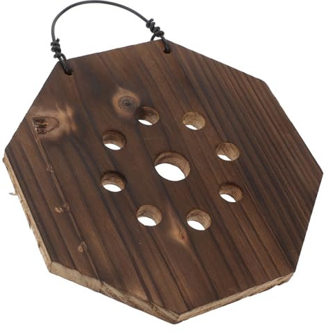 Milisten Planche Suspendue De Fougère Jardinière Suspendue Planteur Vertical Succulent Jardinières Rustiques Jardinières Murales Extérieures Jardinière Verticale Brun Foncé Bois