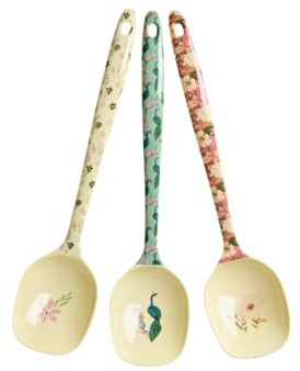 Rice Melamin Kochlöffel 3er-Set - All You Need is Love And - Bruchsicher Campingeschirr Melamingeschirr Kinderbesteck Koch Löffel Bruchsicher BPA-frei