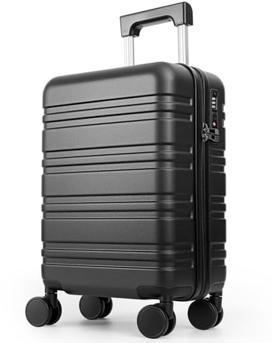 MyeMdan 16 Inch 43x33x20 Carry On Suitcase(Without Wheels), Black | Tripp Cabin Suitcase with Removable Wheels, Carry-On Size 10kg Hand Luggage, for Ryanair, Easyjet, Paid Hand Luggage