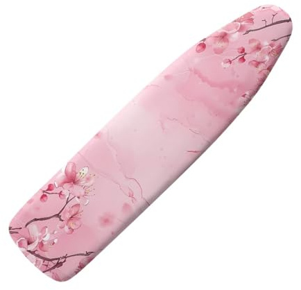 Copri Asse da StiroMinimalismo Rosa Copriasse da Stiro Riflettente al Calore per Stiratura Rapida Mollettone Copertura Copri Ferro da Stiro Universale Montaggio Facile 110x33cm