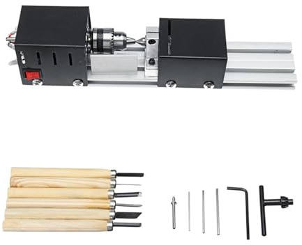 200W Mini Tornio for legno Lucidatrice Lavorazione del fai-da-te Buddha Perla Rettifica Lucidatura Perlina Trapano for Utensile rotante ,Alte prestazioni(Type 2)