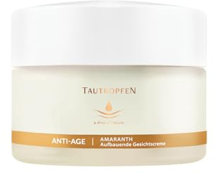 TAUTROPFEN Naturkosmetik Amaranth Anti-Age Creme 50 ml - Gesichtspflege | Aufbauende Pflege für anspruchsvolle Haut, mit Bio Amaranth-Extrakt, für reife und beanspruchte Hauttypen