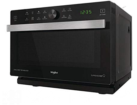 Whirlpool MWP338B Encimera - Microondas (Encimera, Microondas con grill, 33 L, 900 W, Botones, Giratorio, Negro)