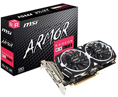 MSI Gaming Radeon RX 570 8 GB GDDR5 256 bits DirectX 12 Tarjeta gráfica (RX 570 Armor 8 G OC)