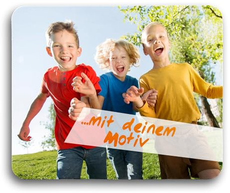 Mousepad selbst gestalten (23x19cm) – Individuell mit eigenem Foto/Logo – 5mm Moosgummi, rutschfest