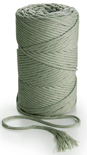 MB Cordas Makramee-Kordel 3mm * 140m Baumwollseil – 1 Strang Superweiche Baumwollschnur für Makramee-Traumfänger, Topflappen, Boho-Wandfedern, Wandbehang, Pflanzenaufhänger, Wandteppich