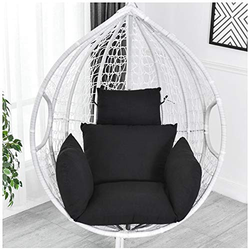 YOUCAI Hängesessel Schaukelstuhl Kissen für Außenbereich, Garten, Terrasse, Hängestuhl Kissen Auflagen Polster für Schwingsessel,66x45x45cm,Schwarz