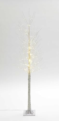 Northpoint LED Lichtbaum Baum Weihnachtsdeko Indoor & Outdoor | Birkenoptik | 150cm | 240 warmweiße LEDs | inkl. Timer
