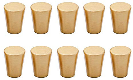 Gwotfy Boutons de Porte, 10 Pièces Laiton Massif Rond Monotrou Petite Poignée, solide poignée conique pour porte de garde-robe, portes darmoire et décoration intérieure