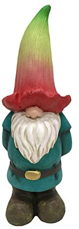 Design House 395863 Gartenzwerg mit Blumenhut Figur Statue für Garten Terrasse Haus & Büro Dekor Einweihungsgeschenk Geburtstag