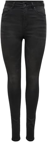 ONLY Damen Onlroyal Life Hw Sk DNM Bj13963 Noos Jeans, Black Denim, M / 32L EU
