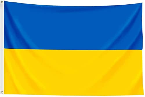 Whoobling Ukraine Flagge, Large, Ukrainische Flagge Leichtes Polyester, Flagge Ukraine 90 x 150 cm