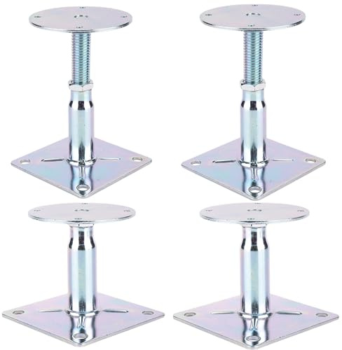 YXGJDP 4 Pack Adjustable 3 to 6 Mini Screw Jack for Floor, Post, Joist, RV, House Leveling
