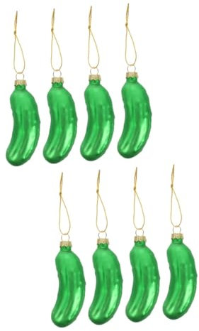 ABOOFAN 8stücke Teiliges Glas Gurkenanhänger Für Weihnachtsbaumdeko Handgefertigte Weihnachtsornamente Dekoration Für Festlichkeiten Und Gemütliche Wohnräume