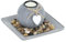 Relaxdays Teelichthalter Set mit Tablett & Steinen, 15,5 x 15,5 cm, Tischdeko Wohnzimmer, Esszimmer, Kerzenhalter, grau