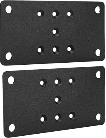 2pcs Post Base Steel Plate | 4x4 Thick Steel Post Plate | Bracket Set, Deck Base Plate Holders, Deck Railing Bracket for Deck Railing, Wood Fence, Mail Post Bracket
