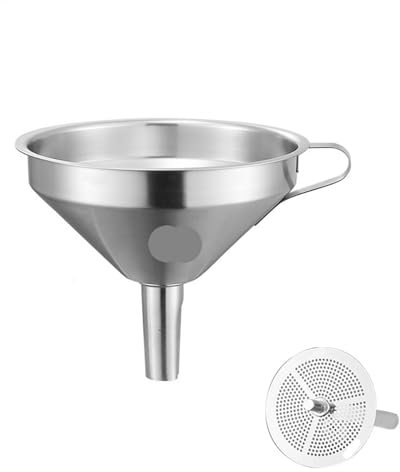 Entonnoir en acier inoxydable, huile de cuisine, liquide, entonnoir métallique, filtre, entonnoir à large bouche for la mise en conserve, outils de cuisine à domicile Entonnoir De Cuisine (Color : 13