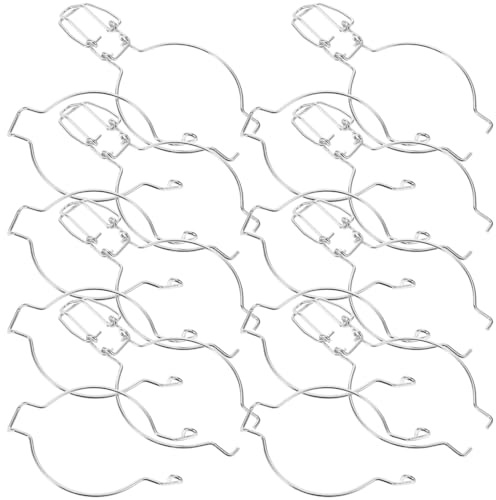 Alipis 10pcs Stainless Steel Glass Jar Buckle Metal Fastening Buckles with One-Button Operation and Wide Compatibility for Kitchen Sealing Jars Style
