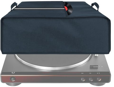 Kingshion Turntable Dust Cover, Record Player Protective Case Compatible with Audio-Technica AT-LP60X and AT-LP60XBT Turntable Record Player Protector, Dust and Scratch Proof - Dark Blue