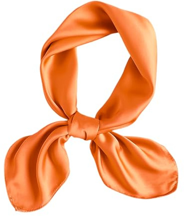 REEKNOKOL Satinschal, Seidenhalstuch, quadratischer Halsschal für Damen, leichter Schal, weicher Damen-Bandana-Chiffonschal für Damen, für Damen- und Mädchen-Accessoires (70 x 70 cm)