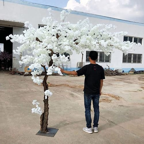 QICBYING Árboles Artificiales De Cerezo En Flor, Grandes Árboles De Flor De Cerezo Artificiales, Árbol De Flores De Durazno De Simulación, Plantas De Jardín, Flores Falsas De Simulación(2 * 1.5m)