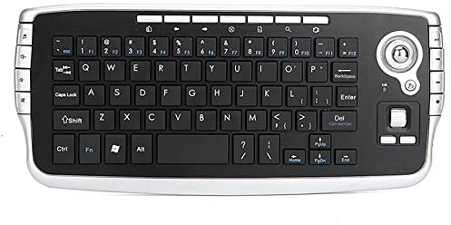 ACAGALA E30 2,4 GHz Wireless Keyboard mit Trackball Maus Scrollrad Fernbedienung für Android TV Box Smart TV PC Notebook Silber