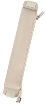 jiingekk Verstellbares Gummiband, Stifteetui, Leder-Bleistifttaschen für Hardcover, Tagebuch, Notizbuch, Bleistifthüllen, Beutel, PU-Leder-Notebook-Gurt, beige