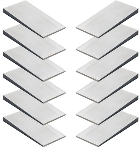 12 PCS Steel Flange Wedges, Metal Wedges Shims for Leveling, 4 x 2 Triangle Steel Wedge for Leveling, Welding & Metal Lathe Alignment