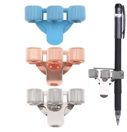 HABNI 3 Pièces Porte Stylo Infirmière, Support de Stylo pour Bloc, Notes et Porte-Bloc avec Ressort, Compatible avec la Majorité des Tailles, Infirmiere Accessoires, 3 Couleurs