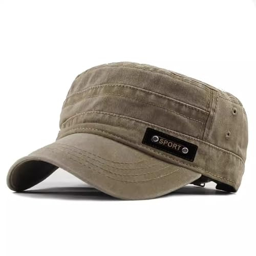 XFSRG Military Cap Unisex Vintage Flat Top Army Cap mit Distressed Look Schildmütze Herren und Damen für Outdoor und Sonnenschutz