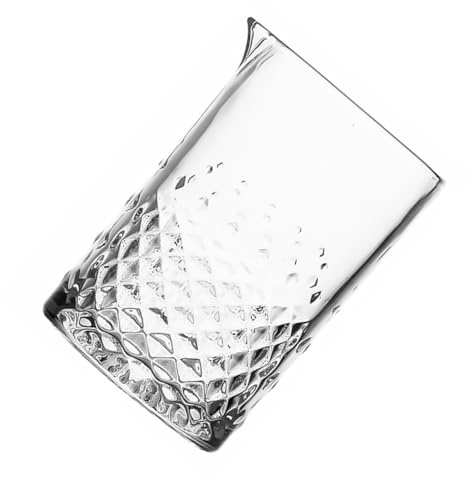 Toyvian Vaso Mezclador de Cócteles de Cristal con Diseño Antigoteo y Textura Antideslizante para Bar y Bartenders Profesionales