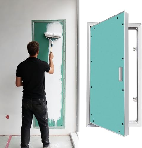 Vibeo Revisionsklappe Verdeckte, Überstreichbare Revisionsklappe für Trockenbauwände, Große Trockenbautür mit Griff, Abdeckung für Eine Dachbodenwand-Zugangsöffnung(45x65cm/18x26in)