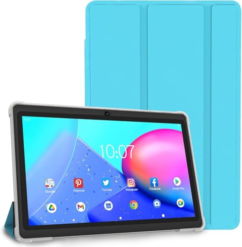 VASOUN 7 inch Android 15 Tabelts, Tablet PC with 8GB(3+5GB Expand) RAM, 32GB ROM, Penta Core Processor, GMS Certified WiFi Dual Camera, Portable (Blue)
