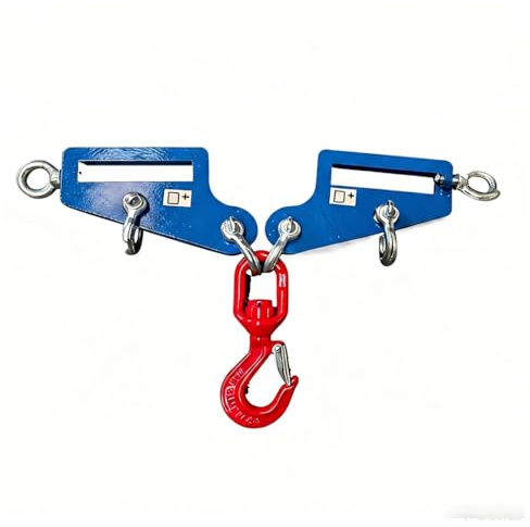 Attache d'attelage de remorque pour chariot élévateur, bleu et rouge, crochet de levage industriel, résistant aux intempéries, pour intérieur et extérieur