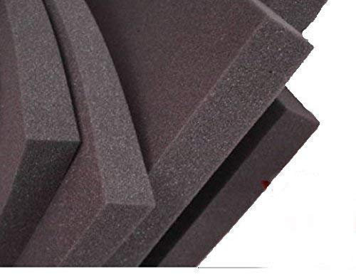 lulushop Glatt-Schaumstoff-Daemmung-Schallschutz-Fester-Rolllaeden-platten Dämmung Schaumstoff Noppenschaum100x50-cm Weiß und Schwarz (100x50x 1cm, Schwarz)