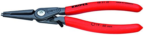 KNIPEX Tools 48 31 J2 Precision Circlip Snap-Ring Pliers with Limiter, Internal Straight