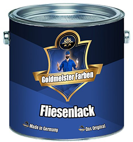 Goldmeister Farben 2 Komponenten Fliesenlack Weiß Grau Schwarz ALLE RAL möglich - glänzend (2,5 L, Cremeweiß)