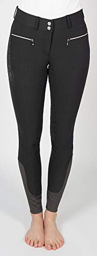 PFIFF 102566 Reithose 'Paisley' Damen Grip Vollbesatz, schwarz 44