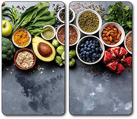 Kesper Herdabdeckplatte 2er Set - Avocado 30 x 52x 0,8cm