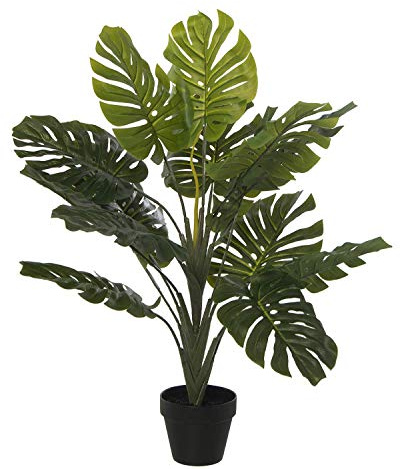 Set de 4 Plantas Artificiales de la Costilla de Adán en Verde 70cm