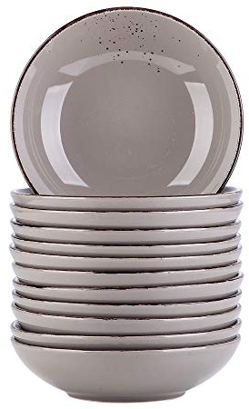 vancasso, Serie NAVIA Suppenteller aus Porzellan, Suppenteller, Salatschüssel, 12-teilig, 700 ml